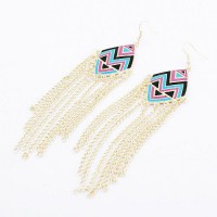 Pendientes Largos Rombo Moda